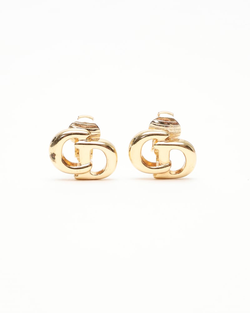 CHRISTIAN DIOR CD Clip-on Earrings