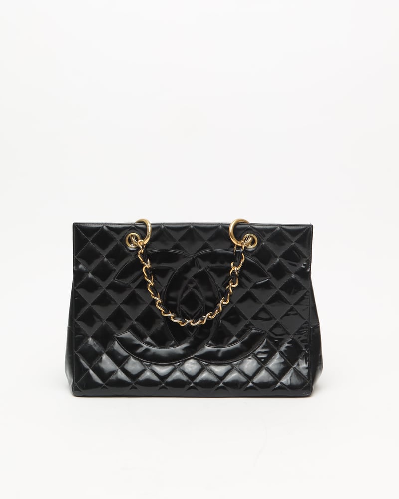 CHANEL Small Patent GST Tote Bag