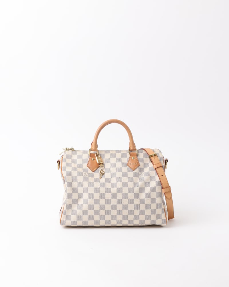 LOUIS VUITTON Speedy Bandoulière 30 Damier Azur Bag