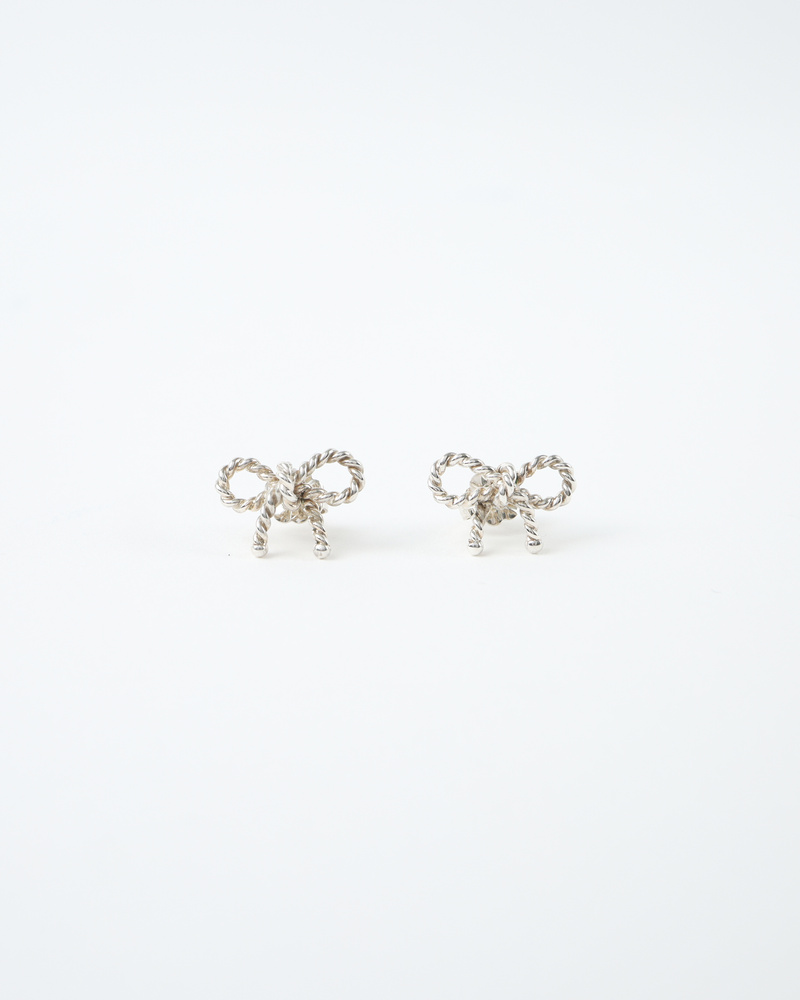 TIFFANY  CO Twisted Ribbon Silver Earrings