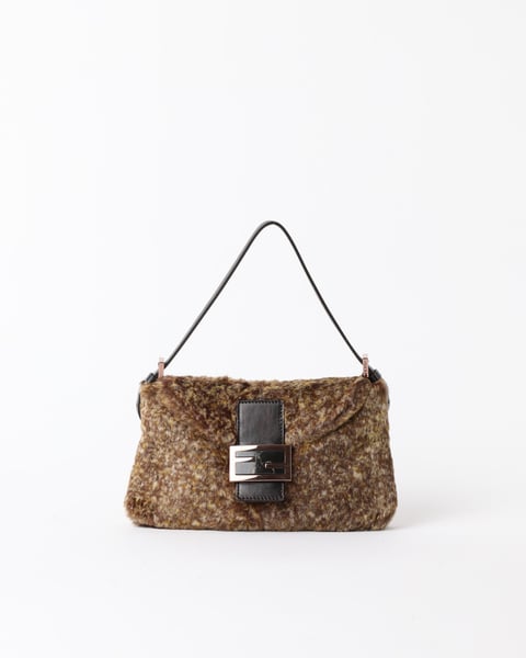 FENDI Wool Baguette Bag