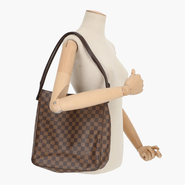 LOUIS VUITTON Damier Ebene Looping GM Shoulder Bag