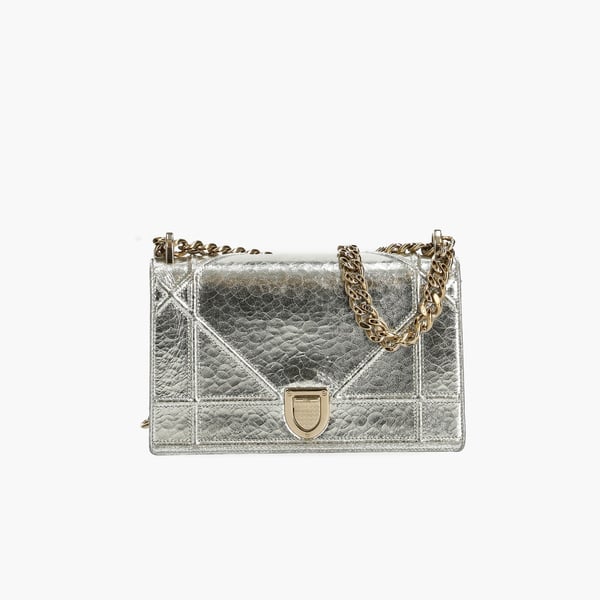 CHRISTIAN DIOR Diorama Leather Metallic Bag