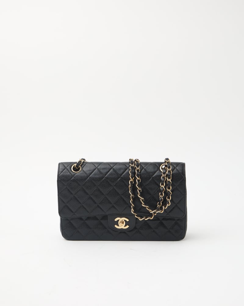 CHANEL Classic Medium Caviar Double Flap Bag