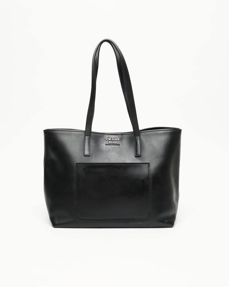 PRADA City Calf Pocket Shopping Tote