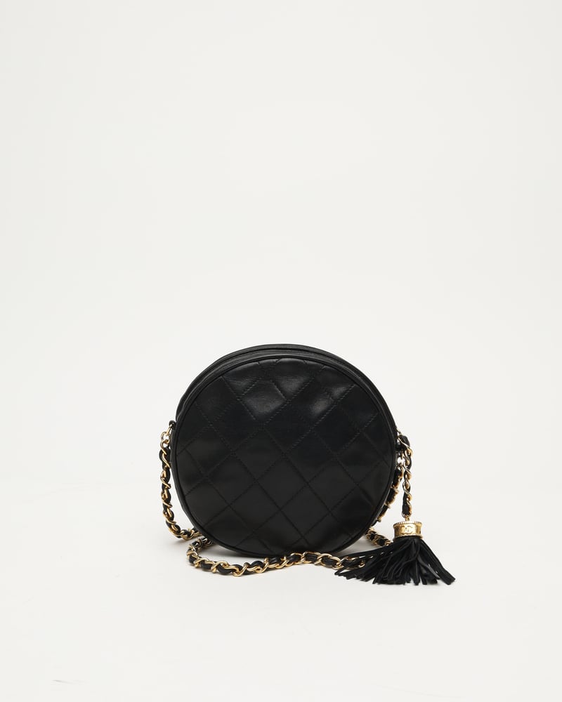 CHANEL Classic Round Fringe Bag