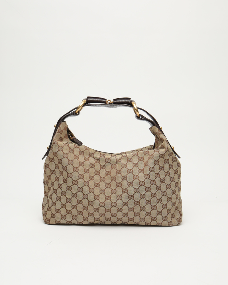 GUCCI GG Horsebit Hobo Bag