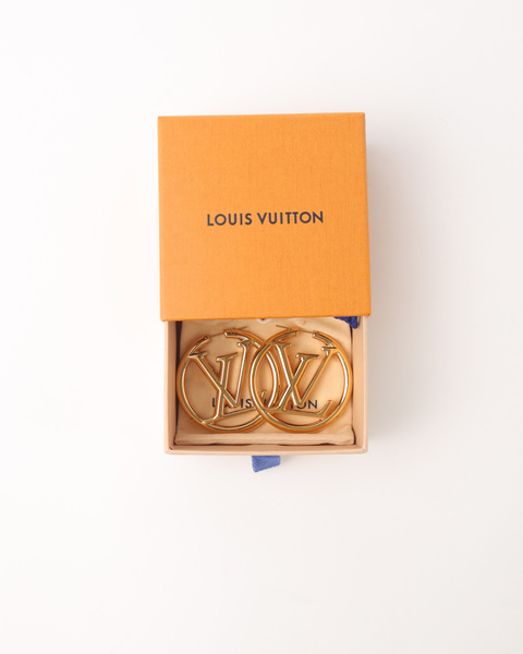 LOUIS VUITTON Louise Hoop GM Earrings