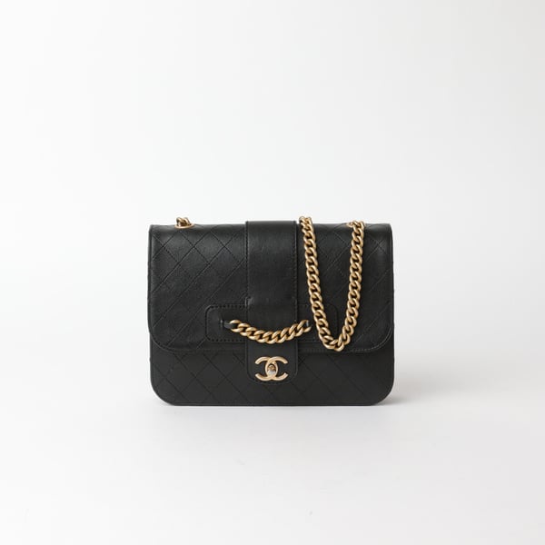 CHANEL Front Chain Flap Bag