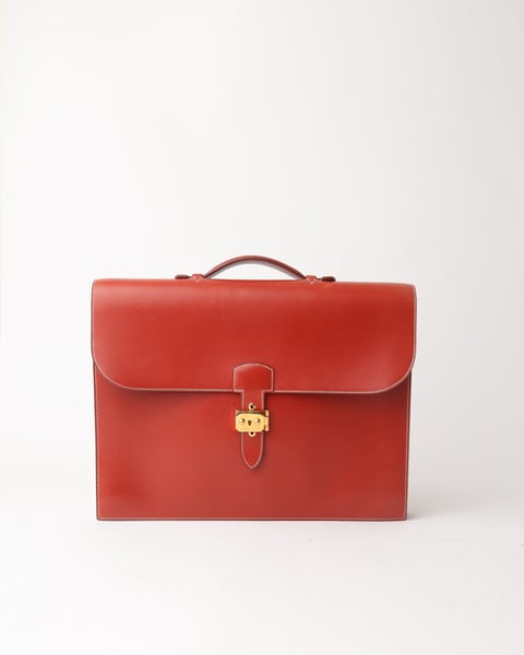 HERMÈS Sac à Dépêches 41 Box Briefcase