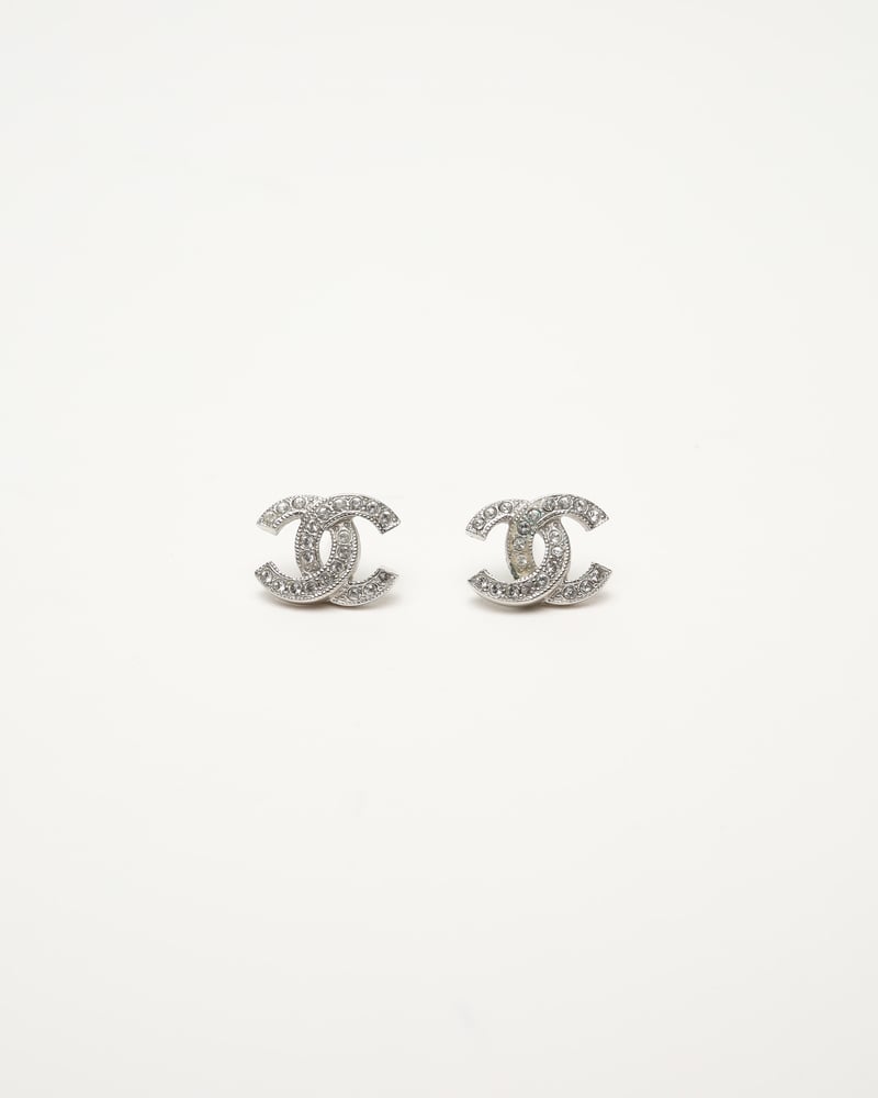 CHANEL CC Rhinestone Earrings