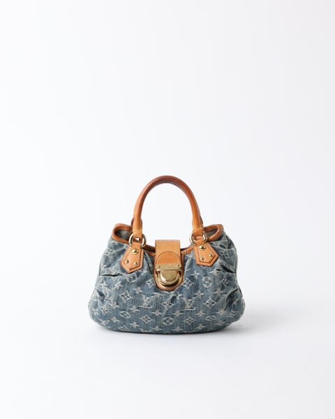 LOUIS VUITTON Denim Pleaty Handbag