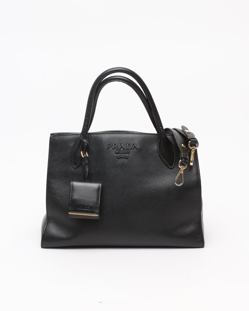 PRADA Monochrome Medium Saffiano Bag