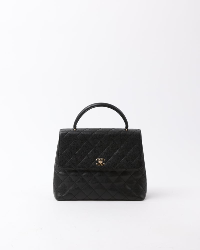 CHANEL Caviar Kelly Top Handle Bag