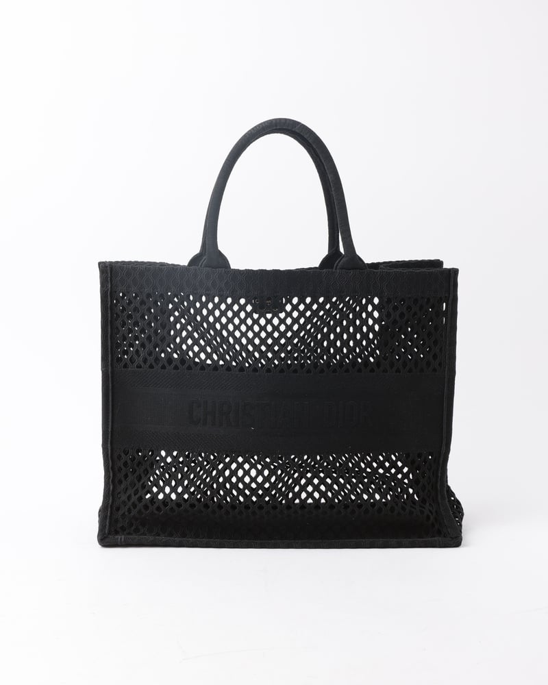 CHRISTIAN DIOR Large Mesh Book Tote Bag