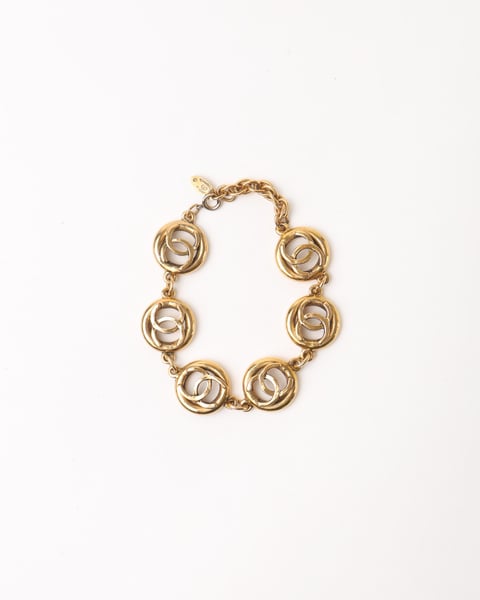 CHANEL Coco Mark Gold Bracelet