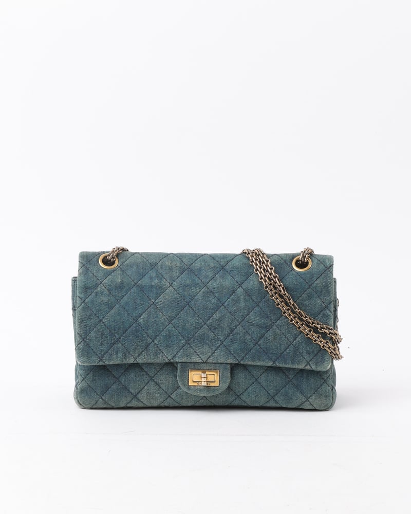 CHANEL 2.55 Reissue 226 Denim Double Flap Bag