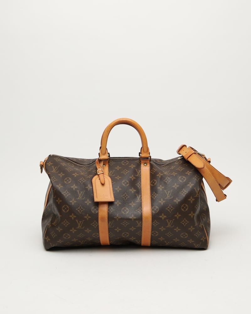 LOUIS VUITTON Monogram Keepall Bandouliere 45 Weekend Bag