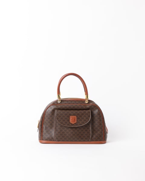 CELINE Macadam Pocket Flap Boston Bag