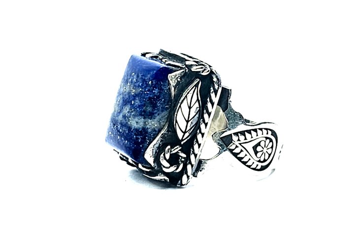 Lapis lazuli - Sølv - Ring - Islamisk og etnisk