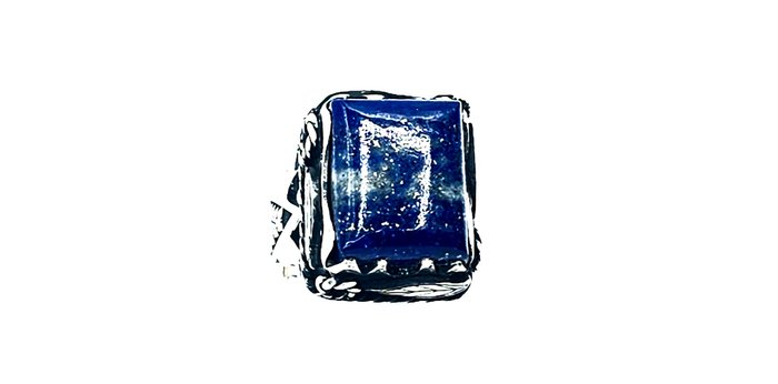 Lapis lazuli - Sølv - Ring - Islamisk og etnisk