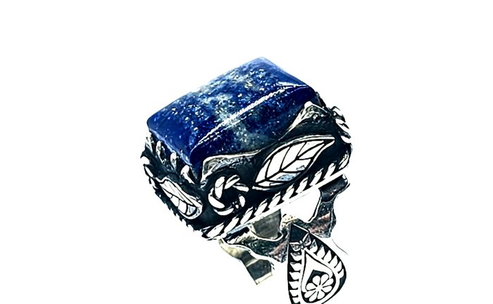 Lapis lazuli - Sølv - Ring - Islamisk og etnisk