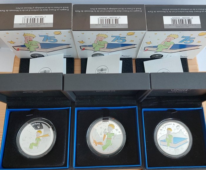 Frankrig 10 Euro 2021 "Le Petit Prince" (3 monnaies) Proof