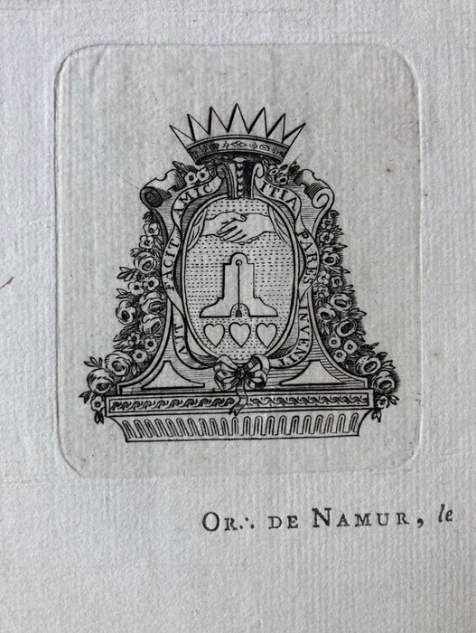 . - Or. de Namurt .. S. Jean sous le titre distinctif de la Bonne Amitié (Franc-Maconnerie) - - 1820