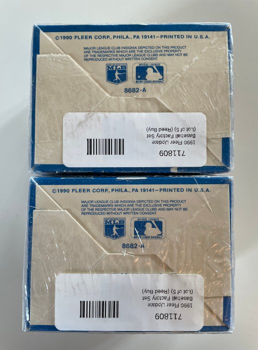 1990 Fleer Baseball - Update - 2 Complete Set - Glimrende (EX)