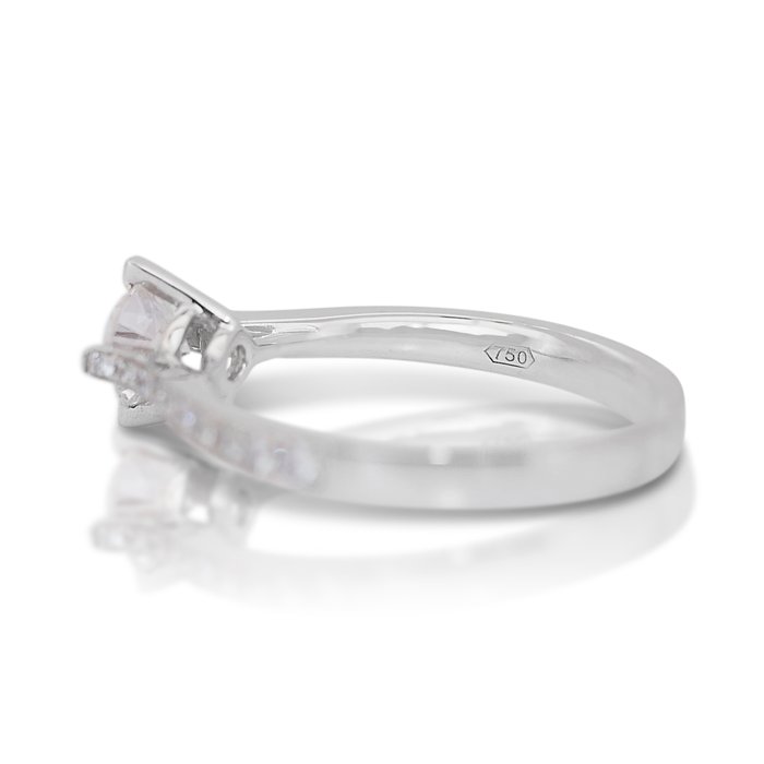 Ring - 18 kraat Hvidguld -  0.66ct. tw. Diamant (Natur) - Diamant