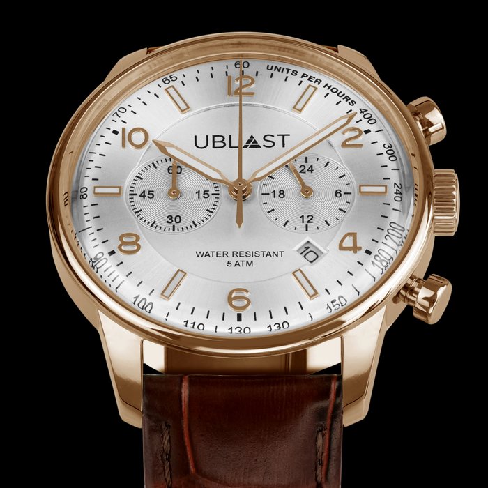 Ublast - Elegant Chronograph - REF. UBELCH40GWH - Mænd - Ny