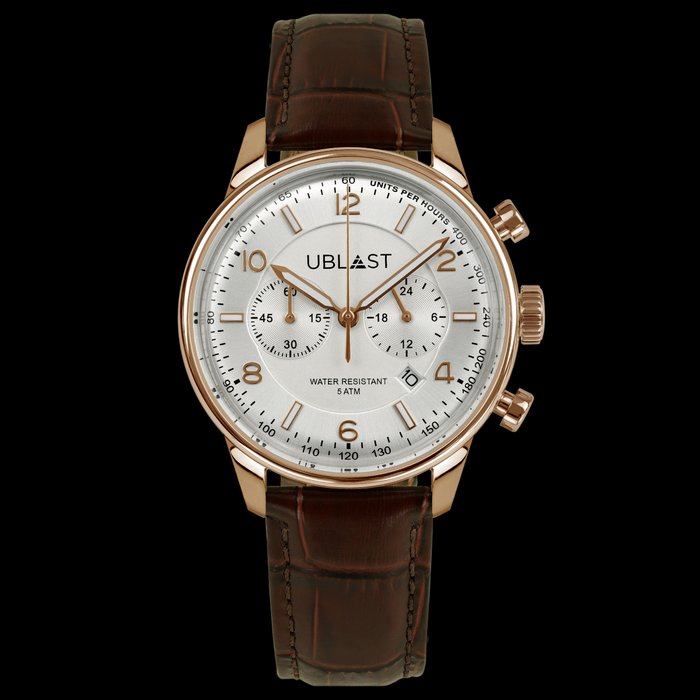 Ublast - Elegant Chronograph - REF. UBELCH40GWH - Mænd - Ny