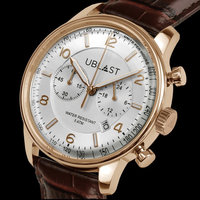 Ublast - Elegant Chronograph - REF. UBELCH40GWH - Mænd - Ny