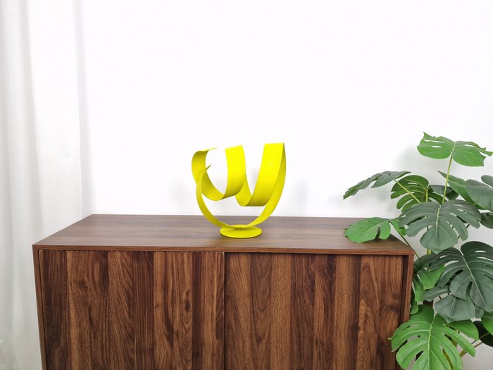 José Soler Art - Mustard Yellow. Base (Table Sculpture)