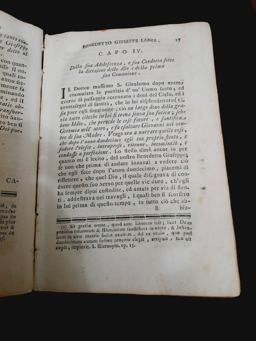 Giuseppe Loreto Marconi - Ragguaglio della vita del servo di Dio Benedetto Giuseppe Labre - 1783