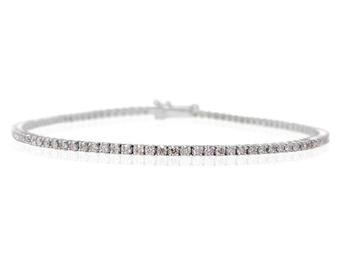 Ingen mindstepris - Armbånd - 14 karat Hvidguld -  177ct tw Lyserød Diamant (Naturfarvet) - Pink - GWLab