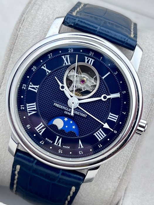 Frédérique Constant - Moon Phase Open Heart Automatic Blue - FC-330/335X4P4/5/6 - Mænd - 2011-nu