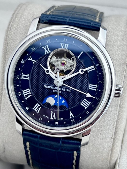 Frédérique Constant - Moon Phase Open Heart Automatic Blue - FC-330/335X4P4/5/6 - Mænd - 2011-nu