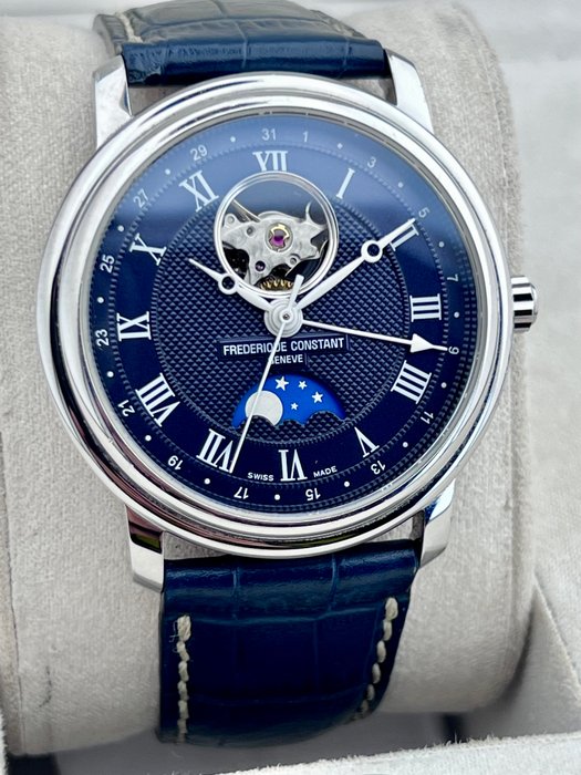 Frédérique Constant - Moon Phase Open Heart Automatic Blue - FC-330/335X4P4/5/6 - Mænd - 2011-nu