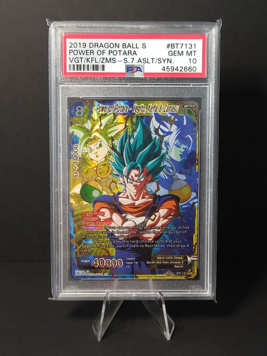 Dragon Ball Super Graded card - BT7 Assault of Saiyans - Power of Potara - Vegito Kefla Zamasu SCR - PSA 10