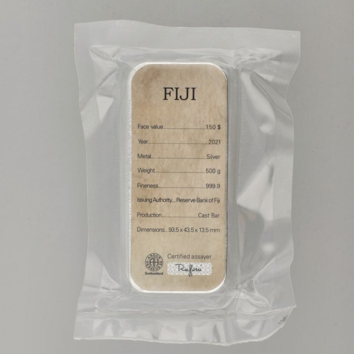 500 gram - Sølv 999 - Fiji - Med certifikat