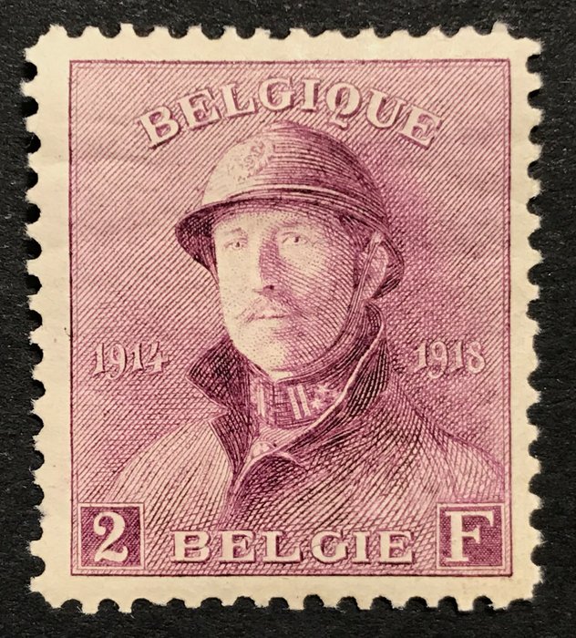 Belgien 1919/1919 - Albert I Helm - Komplet serie - inklusive Better Centrage på 2fr - OBP 165/178 - ZONDER RESERVEPRIJS