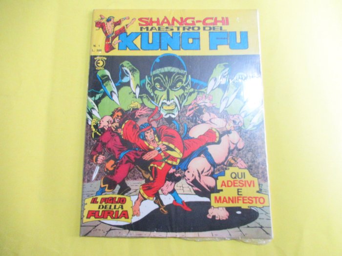 Shang-Chi Maestro del Kung Fu n. 1 - con Manifesto e Adesivi Blisterato Sigillato - 1 Comic collection - Første udgave - 1975