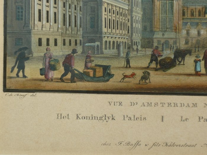 Holland - Amsterdam, Dam; Frans Buffa - Het Koninklijk Paleis - 1801-1820