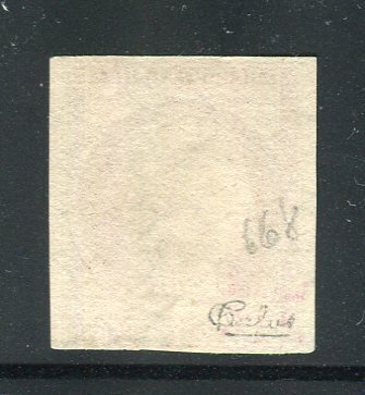 Frankrig 1849 - Superb  Rare nr. 6 - Endless Grid Stamp - Signerede kalve