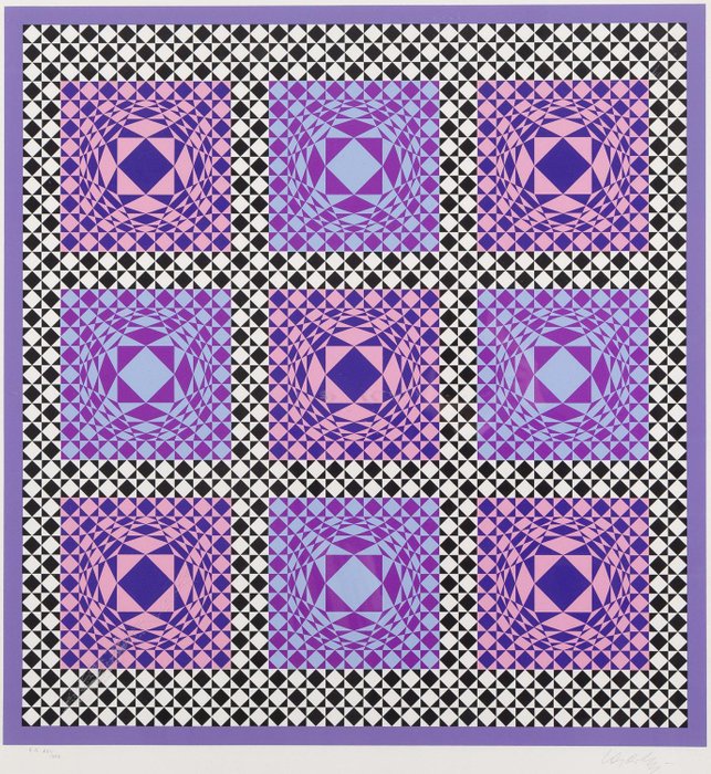 Victor Vasarely (1906-1997) - Jatek Jalons VI