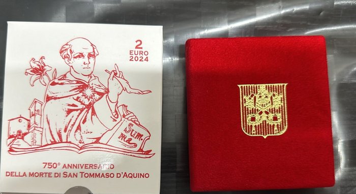 Vatikanstaten 2 Euro 2024 "Tommaso d'Aquino" Proof  (Ingen mindstepris)