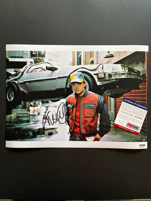 Tilbage til fremtiden, Michael J. Fox (Marty McFly) - Signed in Person - with PSA/DNA Certificate - Autograph, photo - No Reserve!