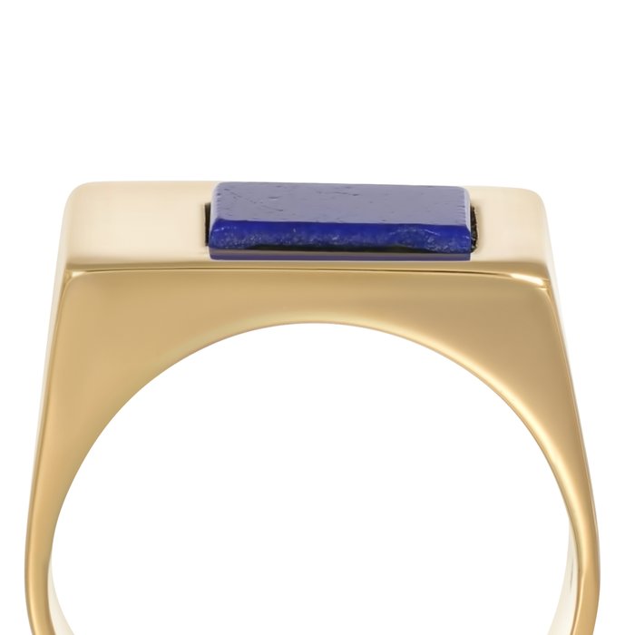 Ring - 18 kraat Gulguld -  1.33ct. tw. Lapis lazuli