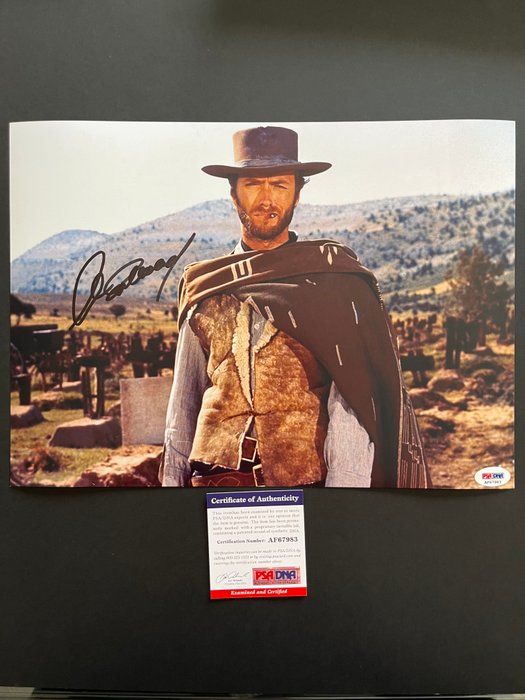 A Fistful of Dollars - Clint Eastwood - Signed in Person - with PSA/DNA Certificate - Autograph, photo - No Reserve!